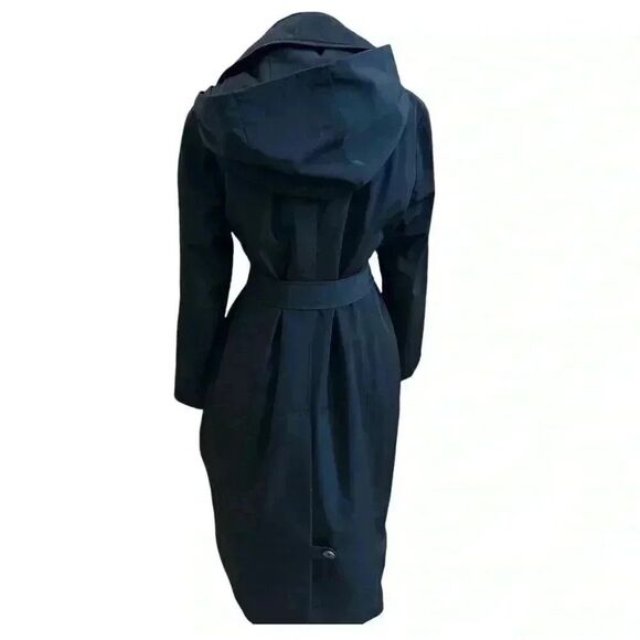 London Fog Black Trench Coat - Picture 8 of 10